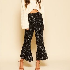 12TH TRIBE POLKA DOT FLARE PANTS
